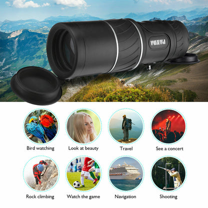 Day/Night Vision HD Optical Monocular Hunting Camping Handheld Telescope: Life Waterproof, Anti-Fog Monocular