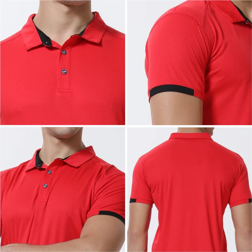 Quick Drying Short Sleeved Polo Shirt Made with Breathable Fabric