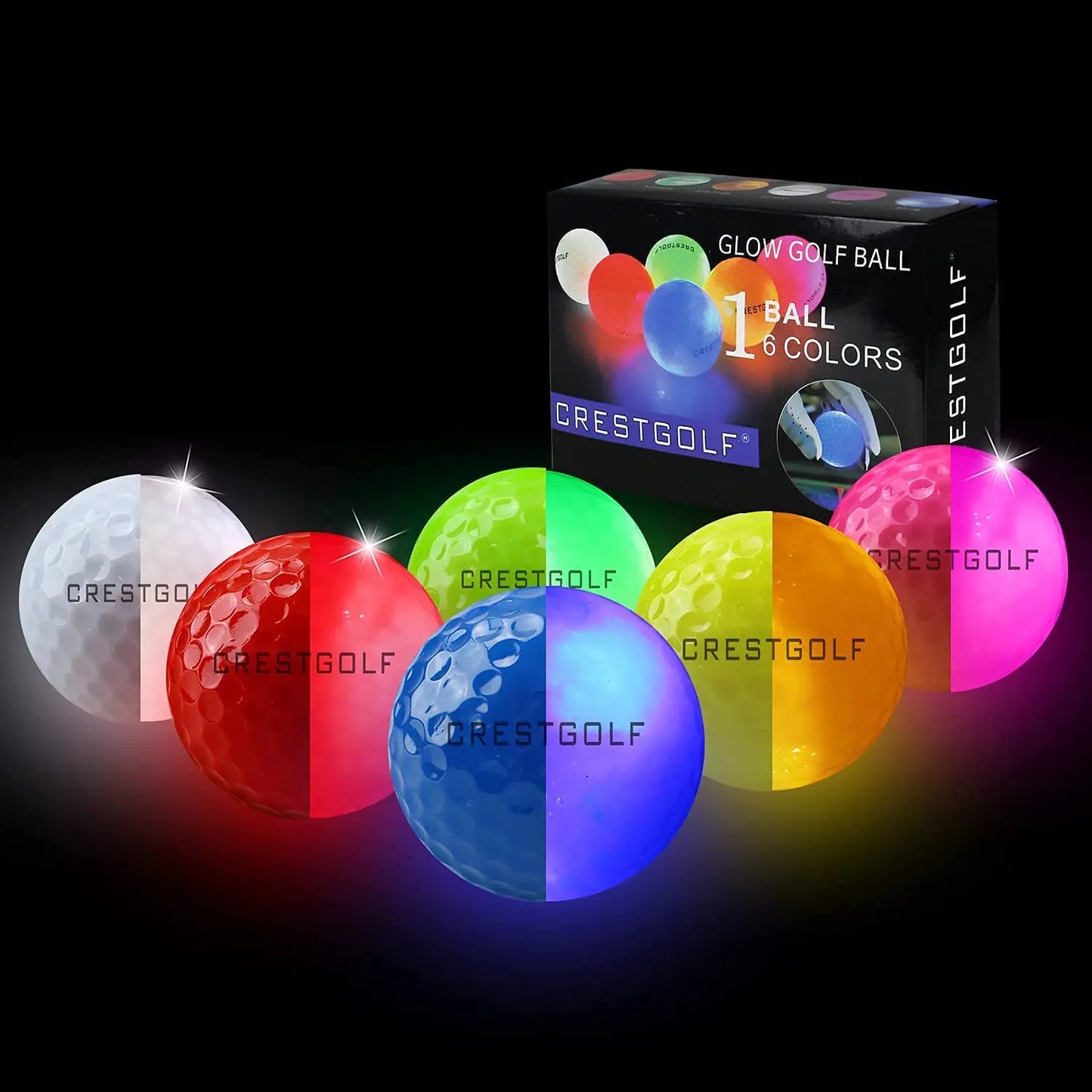 LED MULTI-COLOR GOLF BALLS