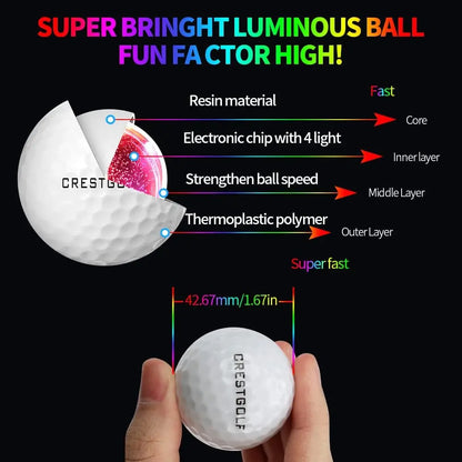 LED MULTI-COLOR GOLF BALLS