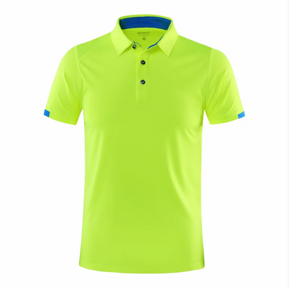 Quick Drying Short Sleeved Polo Shirt Made with Breathable Fabric