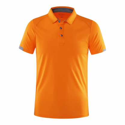 Quick Drying Short Sleeved Polo Shirt Made with Breathable Fabric