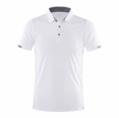 Quick Drying Short Sleeved Polo Shirt Made with Breathable Fabric