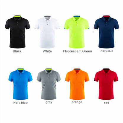 Quick Drying Short Sleeved Polo Shirt Made with Breathable Fabric