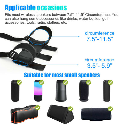 BLUETOOTH SPEAKER STRAP FOR GOLF CARTS, BIKES, ETC.